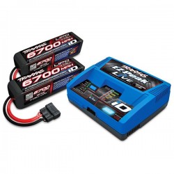 TRAXXAS CHARGEUR EZ-PEAK LIVE ID 2971G + 2X LIPO 14.8V 6700MAH 2890X