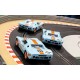 Scalextric 3896A Legends Ford GT40 LeMans 1968 - Gulf Triple Pack - Limited Edition