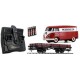 VW Combi Split Samba + Caravane RC Carson.