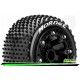 Louise RC - ST-HORNET - Set de pneus Truck 1-16 - Monter - Sport - Jantes 2.2 Noir - Hexagone 12mm - L-T3172SB