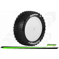 Louise RC - E-HORNET - Set de pneus Buggy 1-10 - Monter - Soft - Jantes Pleine Blanc - Hexagone 12mm - 4WD - Avant - L-T3170SWKF