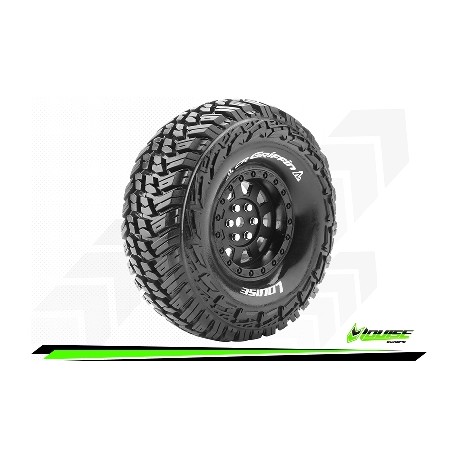Louise RC - CR-GRIFFIN - Set de pneus Crawler 1-10 - Monter - Super Soft - Jantes 1.9 Noir - Hexagone 12mm - L-T3230VB