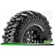 Louise RC - CR-CHAMP - Set de pneus Crawler 1-10 - Monter - Super Soft - Jantes 1.9 Noir - Hexagone 12mm - L-T3231VB