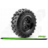 Louise RC - CR-ROWDY - Set de pneus Crawler 1-10 - Monter - Super Soft - Jantes 1.9 Noir - Hexagone 12mm - L-T3233VB