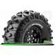 Louise RC - CR-ROWDY - Set de pneus Crawler 1-10 - Monter - Super Soft - Jantes 1.9 Noir - Hexagone 12mm - L-T3233VB