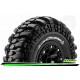 Louise RC - CR-CHAMP - Set de pneus Crawler 1-10 - Monter - Super Soft - Jantes 2.2 Noir - Hexagone 12mm - L-T3236VB