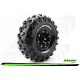 Louise RC - CR-ROWDY - Set de pneus Crawler 1-10 - Monter - Super Soft - Jantes 2.2 Noir - Hexagone 12mm - L-T3238VB