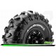 Louise RC - CR-ROWDY - Set de pneus Crawler 1-10 - Monter - Super Soft - Jantes 2.2 Noir - Hexagone 12mm - L-T3238VB