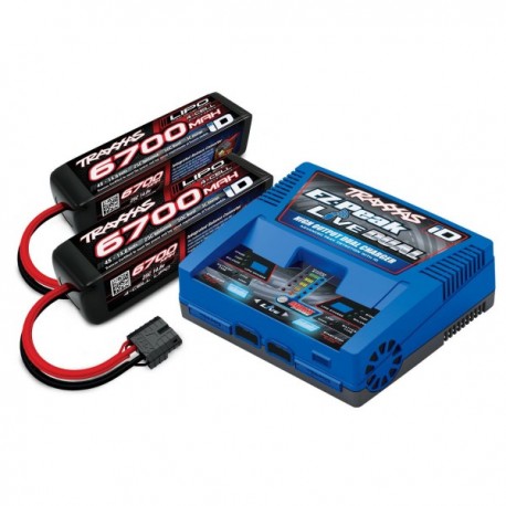 Traxxas Pack Traxxas 8S avec iD chargeur EZ-Peak Live Dual (2973G ) et deux batteries 4S ( 2x 2890X )TRX2997