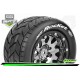 Louise RC - MFT - MT-ROCKET - Monter - Sport - Jantes 2.8 Bead-Lock Chrome-Noir - 0-Offset - Hexagone 12mm - L-T3307SBC