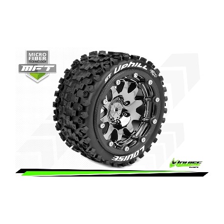 Louise RC - MFT - ST-UPHILL - Monter - Sport - Jantes 2.8 Bead-Lock Chrome-Noir - 0-Offset - Hexagone 12mm - L-T3313SBC