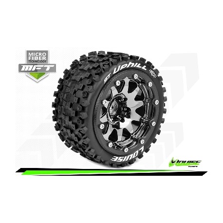 Louise RC - MFT - ST-UPHILL- Monter - Sport - Jantes 2.8 Bead-Lock Chrome-Noir - 1/2-Offset - Hexagone 12mm - L-T3313SBCH