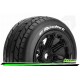 Louise RC - ST-ROCKET - 1-8 Stadium Truck Tire Set - Monter - Sport - Jantes type Bead 3.8 Noir - Hexagone 17mm - L-T3286B