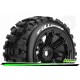 Louise RC - ST-ULLDOZE - 1-8 Stadium Truck Tire Set - Monter - Sport - Jantes type Bead 3.8 Noir - Hexagone 17mm - L-T3288B