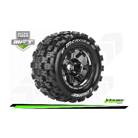 Louise RC - MFT - ST-MCROSS - Monter - Sport - Jantes type Bead 3.8 Chrome-Noir - 0-Offset - Hexagone 17mm