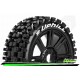 Louise RC - B-UPHILL - Set de pneus Buggy 1-8 - Monter - Soft - Jantes a Batons Noir - Hexagone 17mm - L-T3271SB