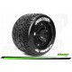 Louise RC - MT-ROCKET - Set de pneus Monster Truck 1-8 - Monter - Sport - Jantes 3.8 Noir - 1/2-Offset - Hexagone 17mm