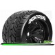 Louise RC - MT-ROCKET - Set de pneus Monster Truck 1-8 - Monter - Sport - Jantes 3.8 Noir - 1/2-Offset - Hexagone 17mm