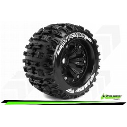 Louise RC - MT-PIONEER - Set de pneus Monster Truck 1-8 - Monter - Sport - Jantes 3.8 Noir - 1/2-Offset - Hexagone 17mm