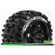 Louise RC - MT-PIONEER - Set de pneus Monster Truck 1-8 - Monter - Sport - Jantes 3.8 Noir - 1/2-Offset - Hexagone 17mm