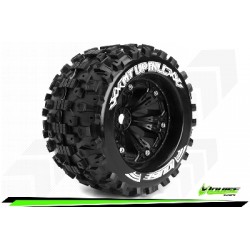 Louise RC - MT-UPHILL - Set de pneus Monster Truck 1-8 - Monter - Sport - Jantes 3.8 Noir - 1/2-Offset - Hexagone 17mm