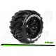 Louise RC - MT-CYCLONE - Set de pneus Monster Truck 1-8 - Monter - Sport - Jantes 3.8 Noir - 1/2-Offset - Hexagone 17mm