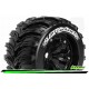 Louise RC - MT-CYCLONE - Set de pneus Monster Truck 1-8 - Monter - Sport - Jantes 3.8 Noir - 1/2-Offset - Hexagone 17mm