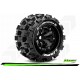 Louise RC - MT-MCROSS - Set de pneus Monster Truck 1-8 - Monter - Sport - Jantes 3.8 Noir - 1/2-Offset - Hexagone 17mm