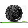 Louise RC - MT-MCROSS - Set de pneus Monster Truck 1-8 - Monter - Sport - Jantes 3.8 Noir - 1/2-Offset - Hexagone 17mm