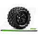 Louise RC - MT-ROCK - Set de pneus Monster Truck 1-8 - Monter - Sport - Jantes 3.8 Noir - 1/2-Offset - Hexagone 17mm