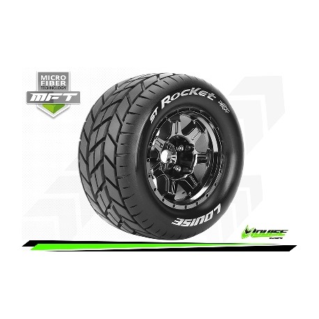 Louise RC - MFT - ST-ROCKET - Monter - Sport - Jantes type Bead 3.8 Chrome-Noir - 1/2-Offset - Hexagone 17mm