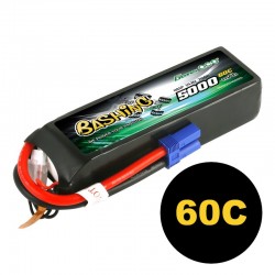 Gens ace 5000mAh 14.8V 4S1P 60C Lipo Battery Pack with EC5 Plug-Bashing Series