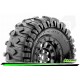 CR-ROWDY - Class 1 - 1-10 Crawler Tire Set - Mounted - Super Soft - Black 1.9 Wheels - Hex 12mm - L-