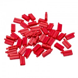 TURBO RACING ELEMENTS DE RAIL EN PLASTIQUE ROUGE POUR PISTE TURBO RACING (50 PCS)