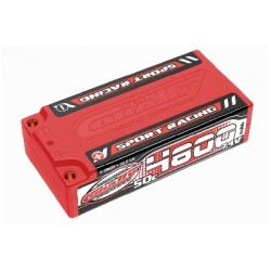 Team Corally - Sport Racing 50C LiPo Battery - 4800mAh - 7.4V - Shorty 2S - 4mm Bullit