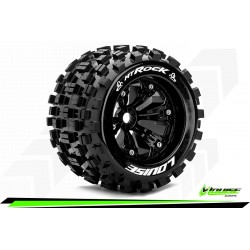 Louise RC - MT-ROCK - 1-8 Monster Truck Tire Set - Mounted - Sport - Felgen 3.8 Schwarz - 0-Offset - Hex 17mm - L-T3277B