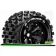 Louise RC - MT-ROCK - 1-8 Monster Truck Tire Set - Mounted - Sport - Felgen 3.8 Schwarz - 0-Offset - Hex 17mm - L-T3277B