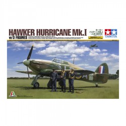 TAMIYA MAQUETTE AVION 37011 HAWKER HURRICANE MK.I AVEC 3 FIGURINES 1/48