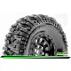 Louise RC - CR-MALLET - Class 1 - 1-10 Crawler Tire Set - Mounted - Super Soft - Black 1.9 Wheels - Hex 12mm - L-T3346VB