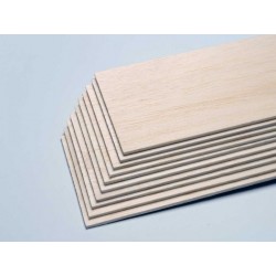 Planches de balsa 1,0 x 100 x 1000mm ( Emballage de 10 planches )