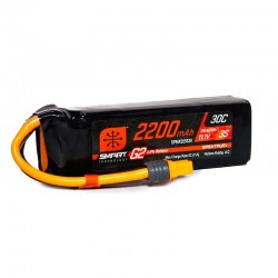 Spektrum 11.1V 2200mAh 3S 30C Smart G2 LiPo Battery: IC3