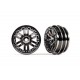 Traxxas Jante Defender Chrome Noir 1.0" (x2) TRX-4M 9768-BLKCR