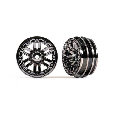 Traxxas Jante Defender Chrome Noir 1.0" (x2) TRX-4M 9768-BLKCR