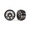 Traxxas Jante Defender Chrome Noir 1.0" (x2) TRX-4M 9768-BLKCR