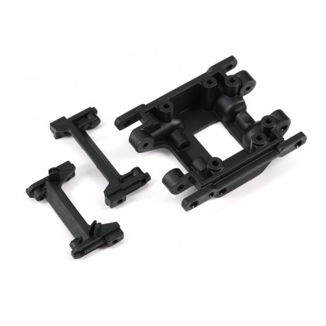 Skidplate, center/ bumper mount, front/ bumper mount, rear