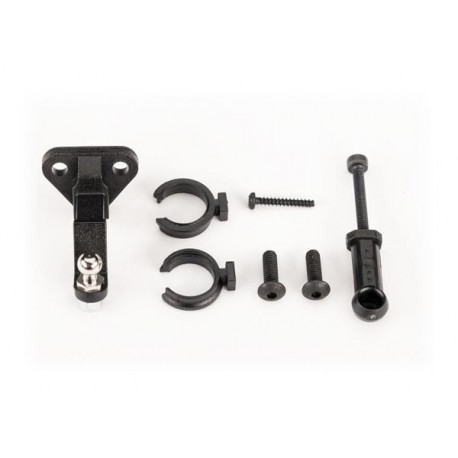 Trailer hitch (assembled)/ trailer coupler/ 3mm spring pre-load spacers (2)/ 2.5x8mm BCS (2)/ 1.6x10mm BCS (self-tapping) (1)