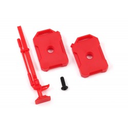 Traxxas 9721 Fuel canisters (left & right)/ jack ( red)