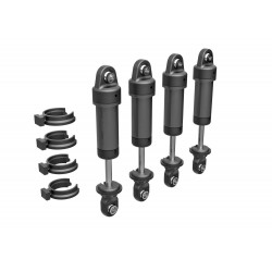 Shocks, GTM, 6061-T6 aluminum (dark titanium-anodized) (fully assembled w/o springs) (4)