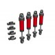 Shocks, GTM, 6061-T6 aluminum (red-anodized) (fully assembled w/o springs) (4)