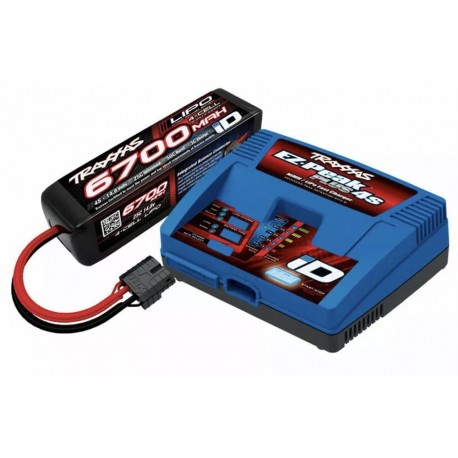 TRAXXAS 2998 COMBO CHARGEUR + ACCU LIPO 4S 6700MAH 2890X (WIDEMAXX, SLEDGE)